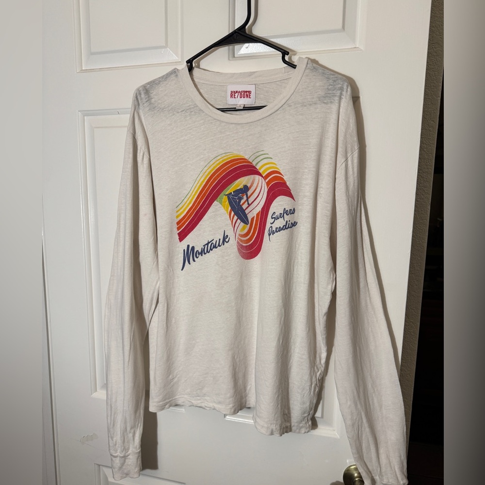 SOLID AND STRIPED X RE/DONE THE MONTAUK LONG SLEEVE TOP